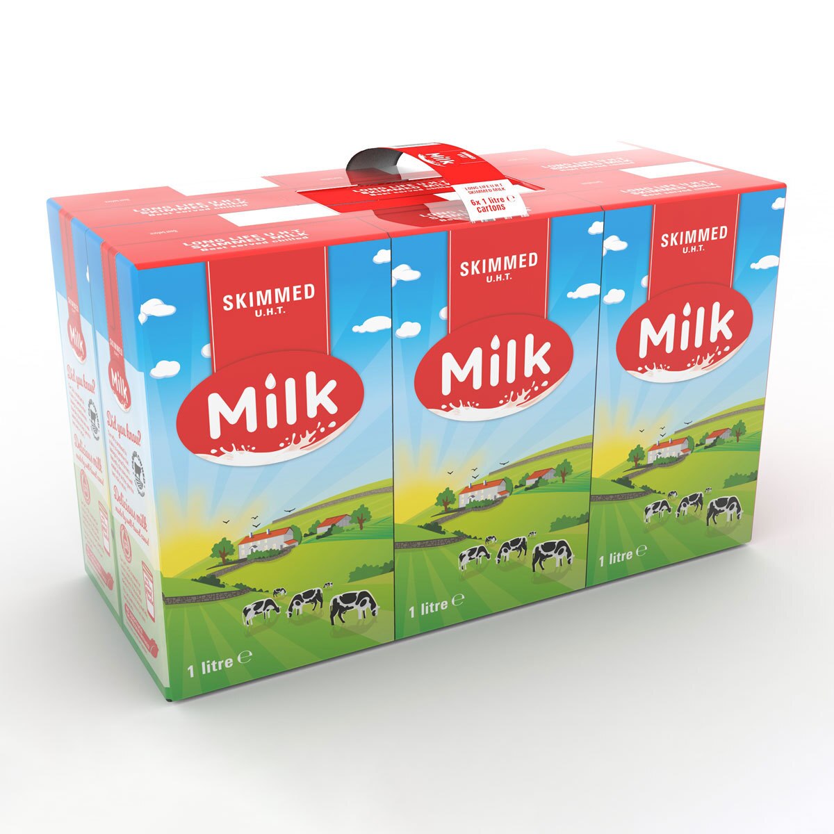 Uht Skimmed Milk 6 X 1l Costco Uk