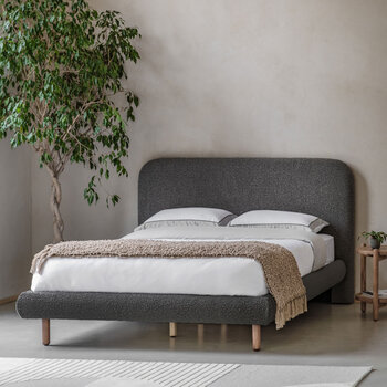 Gallery Rabley Dark Grey Fabric Bed Frame in 2 Sizes