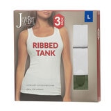 Jezebel Ladies Ribbed Vest 3 Pack in White