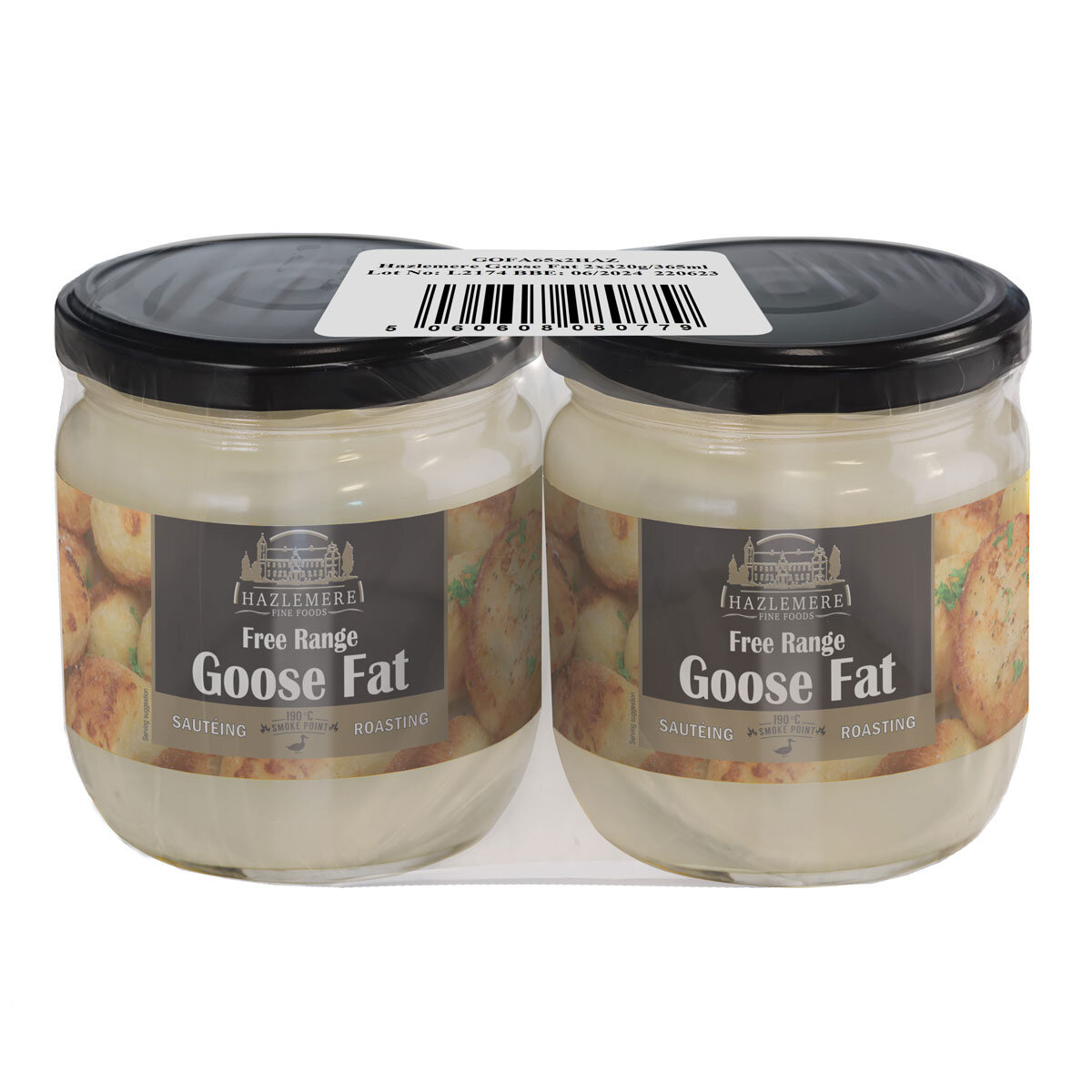 Hazlemere Fine Foods Free Range Goose Fat, 2 x 320g