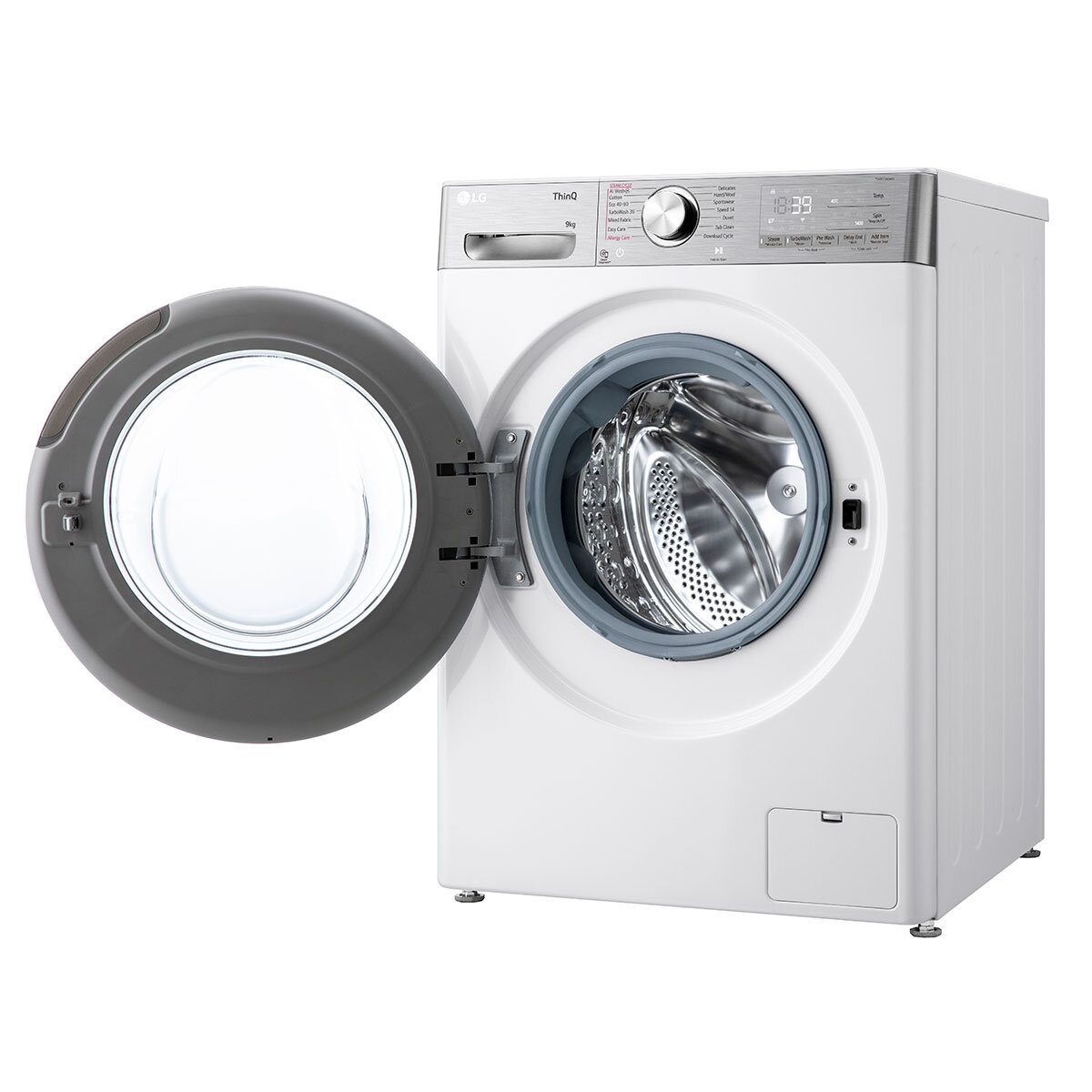 Open LG F4Y909WCTN4 9kg, 1400rpm Washing Machine, A rated in White