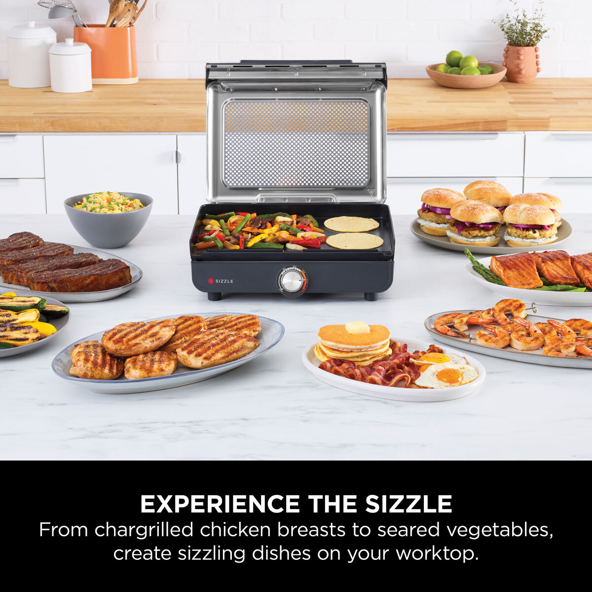 Ninja Sizzle Indoor Grill & Flat Plate Lifestyle Image