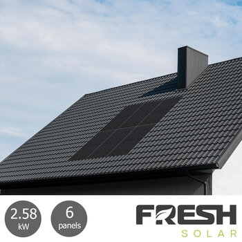 Fresh Solar 2.58kW Solar PV System [6 Panels] - Fully Installed