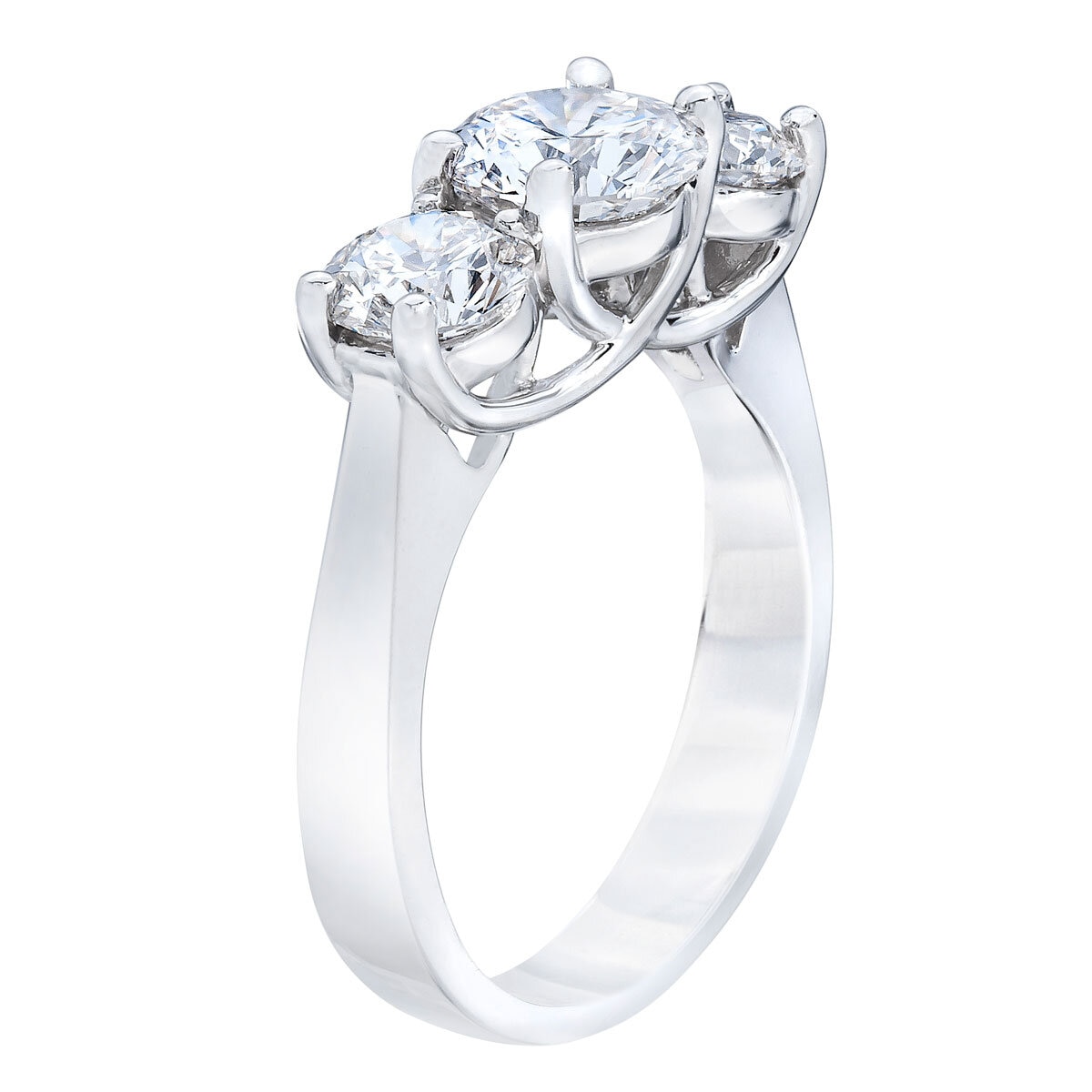 3ctw 3 Stone Ring, Platinum