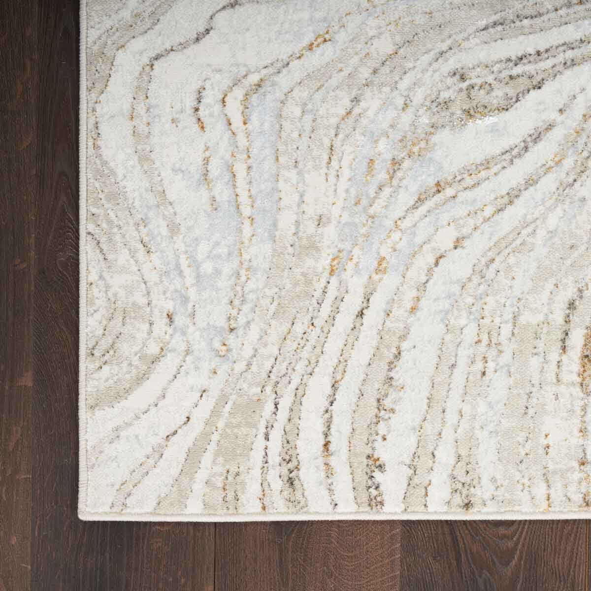 Glitz Gold Marble Area Rug, 160 x 220 cm