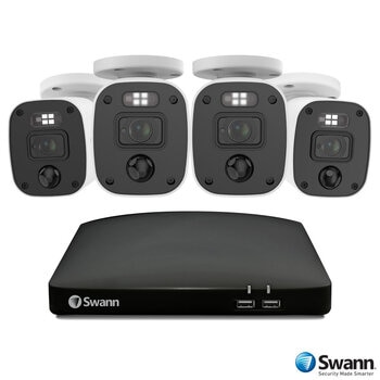 Swann 8 Channel DVR with 256G SD Card and 4 x 2K Bullet Cameras