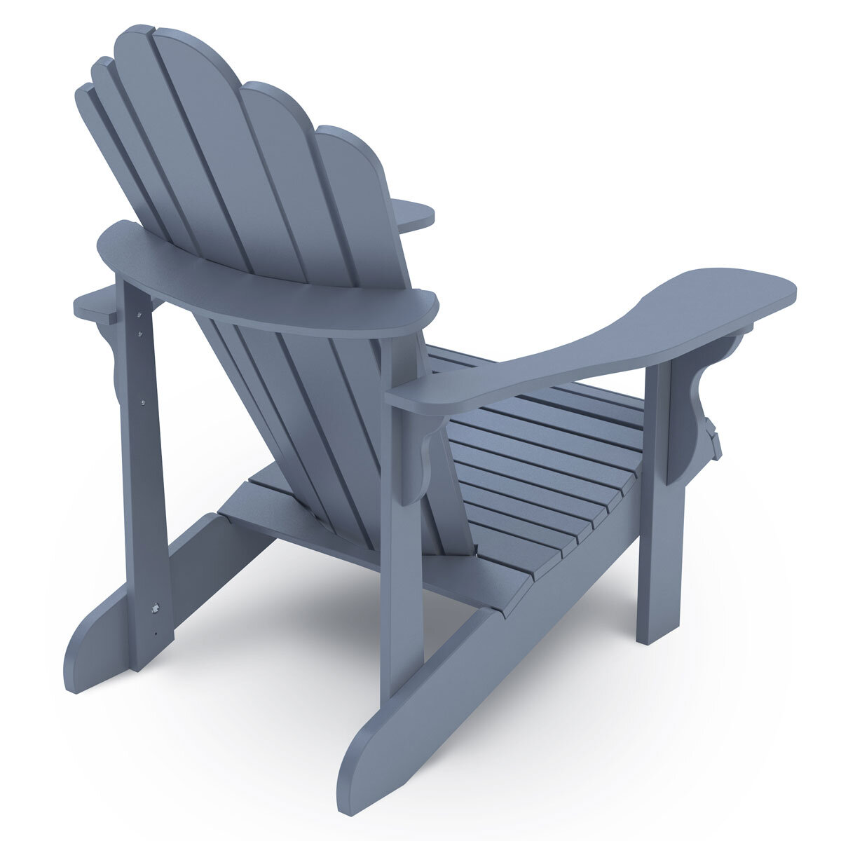 Leisure Line Adirondack Faux Wood Garden Chair in Grey