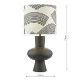 Miho Black/Bronze Table Lamp With Shade