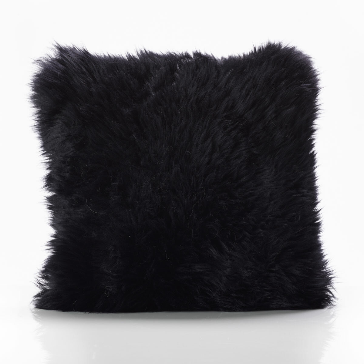 Bowron Single Sided Sheepskin Cushion, 35 x 35cm in Black Bowron Single Sided Sheepskin Cushion, 35 x 35cm in Black
