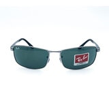 Ray-Ban Gunmetal Sunglasses with Green Lenses, RB3498 004/71