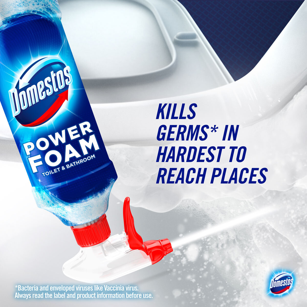 Kills Germs in Hardest to Reach Places