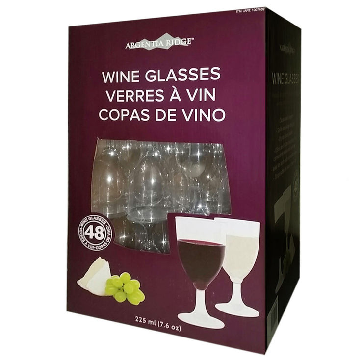 Argentia Ridge 76oz 225ml Disposable Wine Glasses 192 Pack Costco Uk