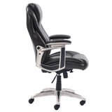 true innovations black leather executive office chair