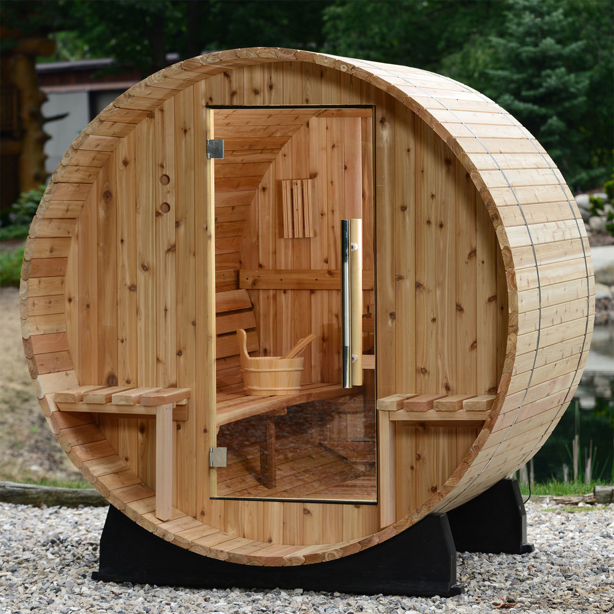 Almost Heaven Holton 2 Person Barrel Steam Sauna Costco UK