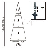 Buy 6.5ft Pre-lit Slim Aspen Tree Dimension Image at costco.co.uk