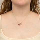 DiamonFire Sterling Silver Cubic Zirconia Interlocking Rings Necklace