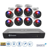 Swann 16 Channel 4TB NVR Recorder with 8 x 12MP Pro Enforcer™ Bullet Cameras, SWNVK-1690008-EU