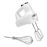 KItchen Classic 5 Speed Hand Mixer White with additional whisk attachment