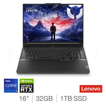 Lenovo Legion 7 16IRX9, Intel Core i9, 32GB RAM, 1TB SSD, NVIDIA GeForce RTX 4070, 16 Inch Gaming Laptop, 83FD006DUK