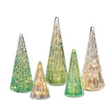 Buy Glass Trees 5 Pack Green Overview Image at Costco.co.uk