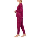 Carole Hochman Ladies Velour Lounge Set in Berry