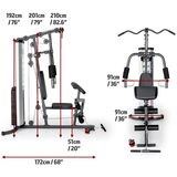 Marcy MWM-990 68kg (150lb) Stack Home Gym System With Floor Matting ...