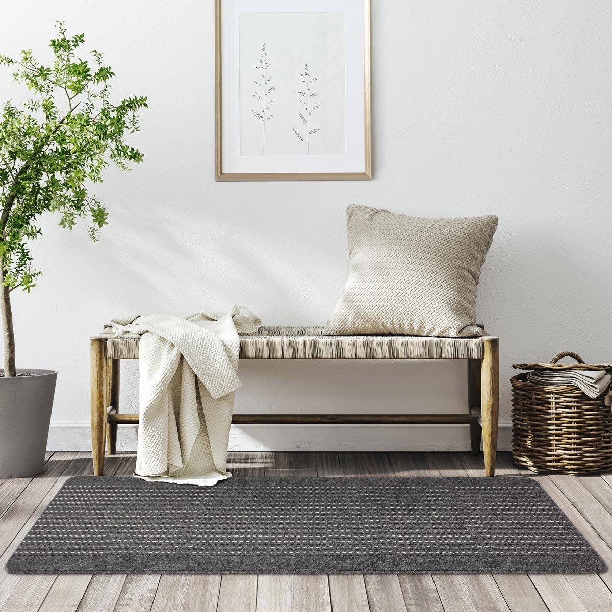 Multy Home Gunmetal Accent Floor Runner, 60 x 183 cm