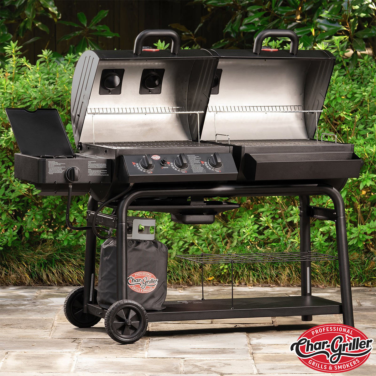 Char-Griller 5050 Gas And Charcoal Bu...