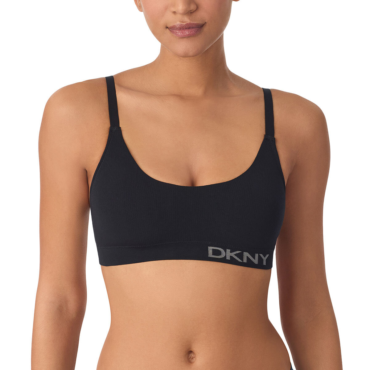 DKNY Ladies Seamless Ribbed Bralette 2 Pack