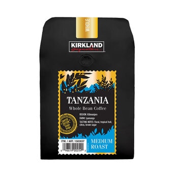 Kirkland Signature Tanzania Medium Roast Whole Bean Coffee, 907g