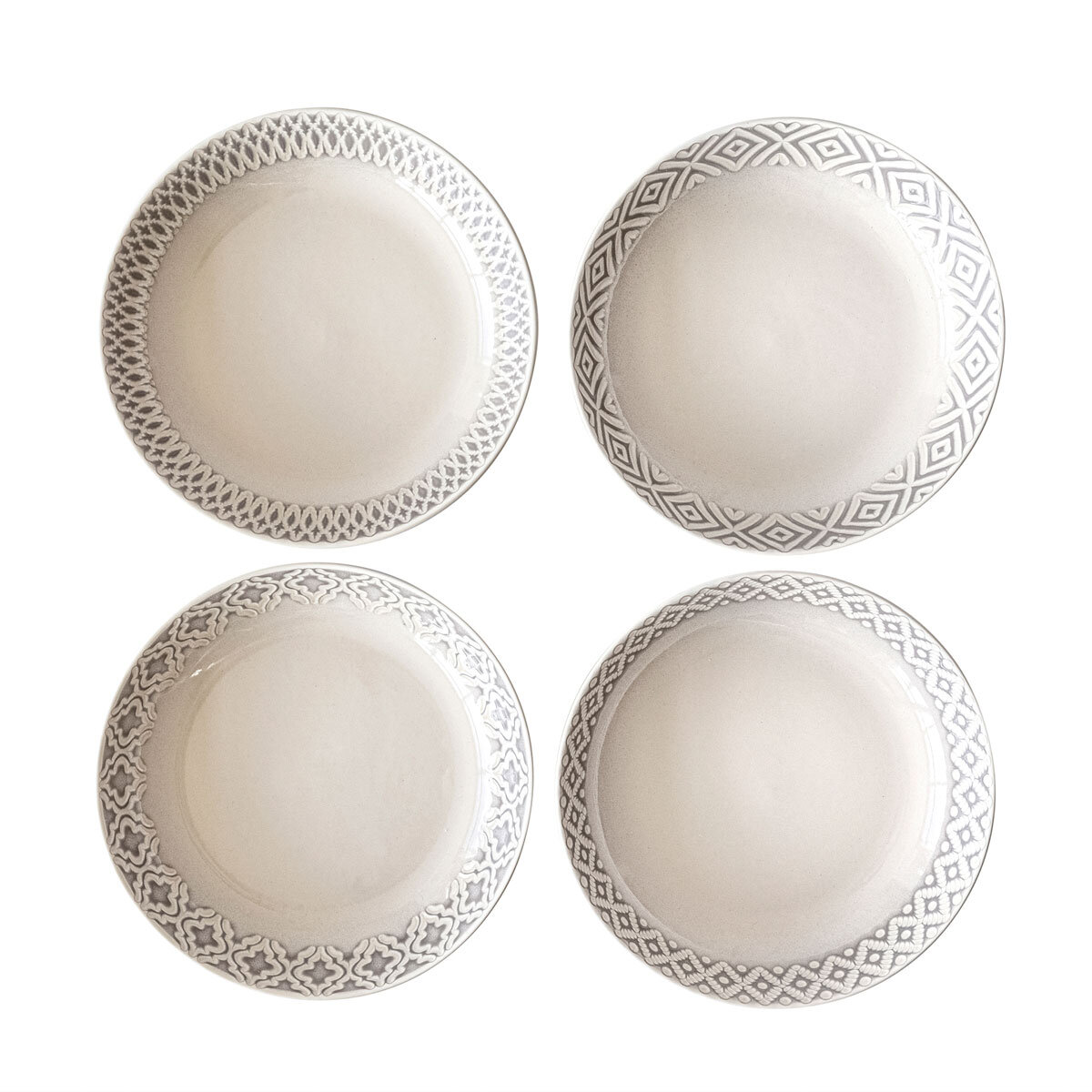 Over & Back Elegance Stoneware Bowl, 4 Piece Set