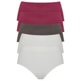 Carole Hochman Seamless Brief 5 Pack in White, Grey & Pink