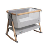 Tutti Bambini CoZee Air Rocking Bedside Crib, Oak & Silver