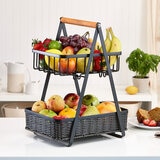 Lifestyle image of fruit in both baskets