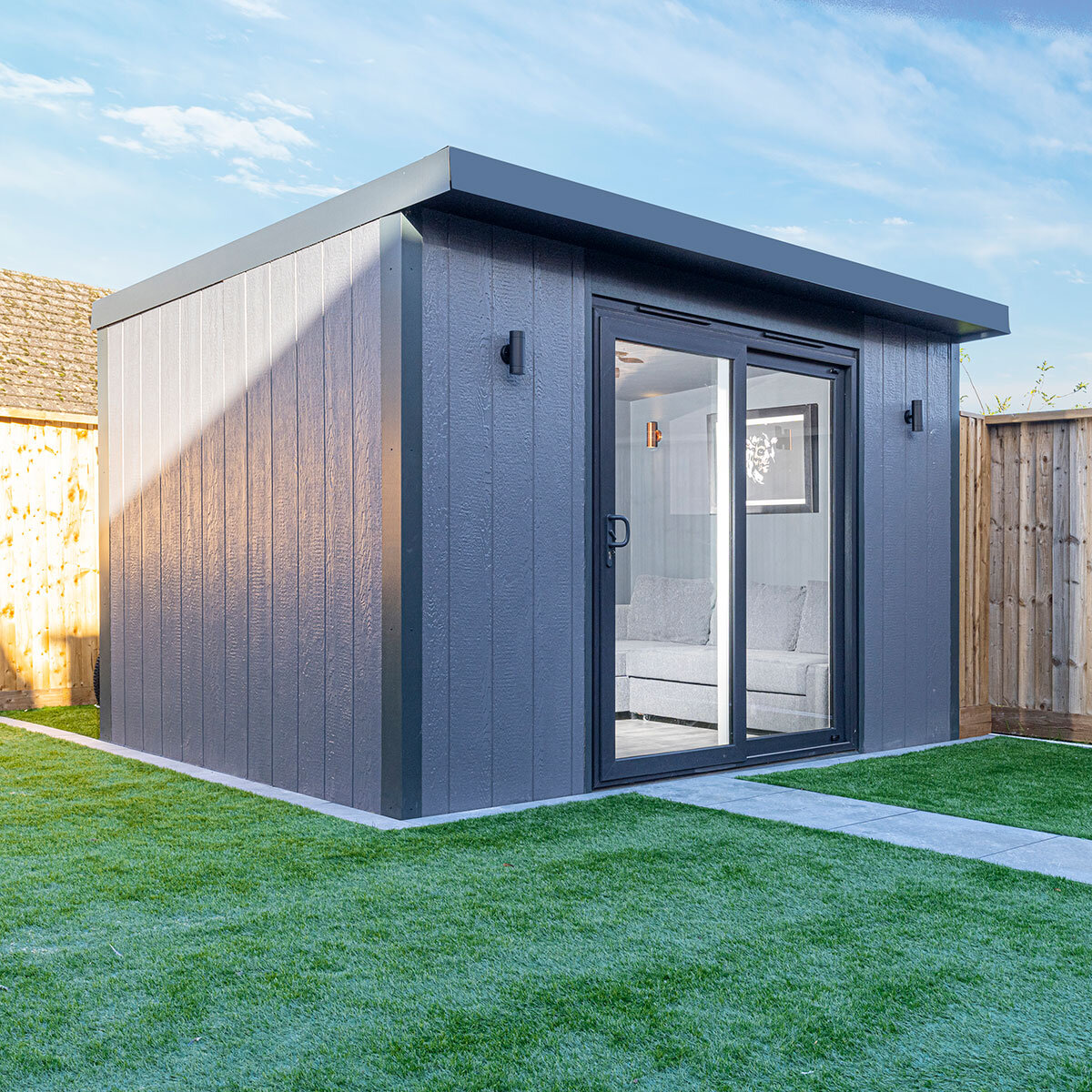 Installed Green Retreats Basebox Garden Room 3.6m x 3.6m