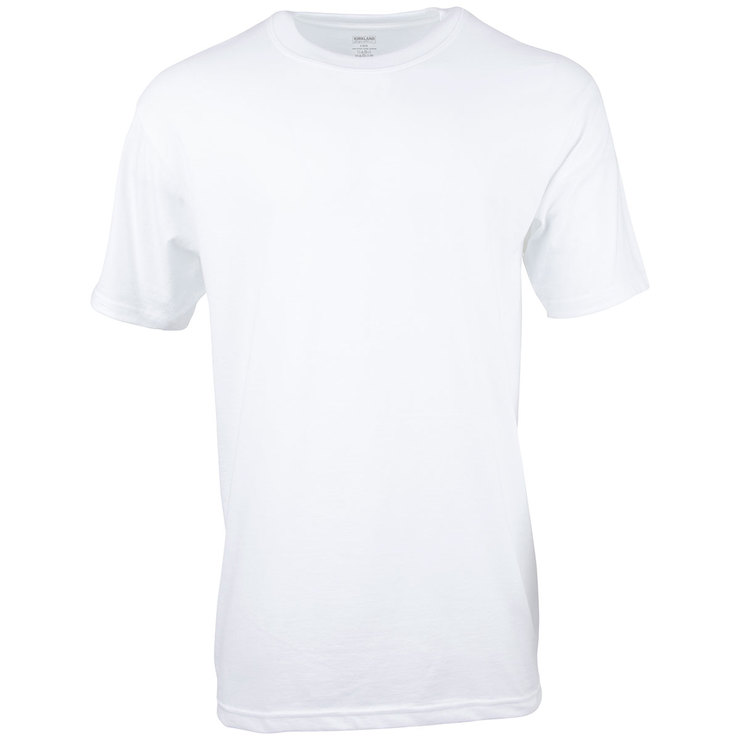 Kirkland Signature Men's Cotton Crew Neck White T-Shirt, 6 Pack in ...