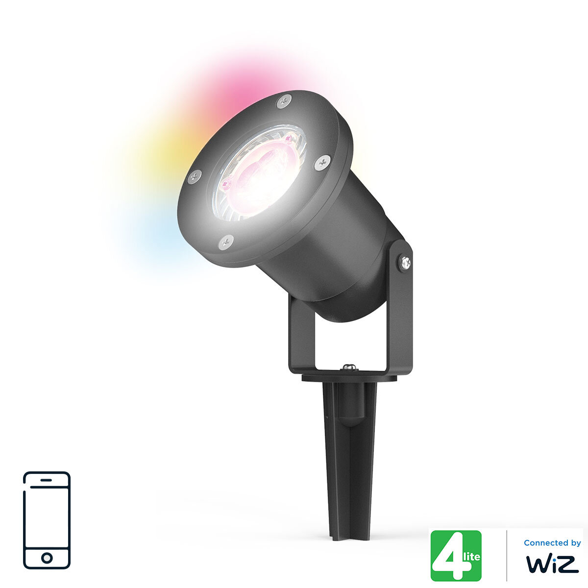 4lite WiZ Outdoor Smart GU10 Spike Light Costco UK