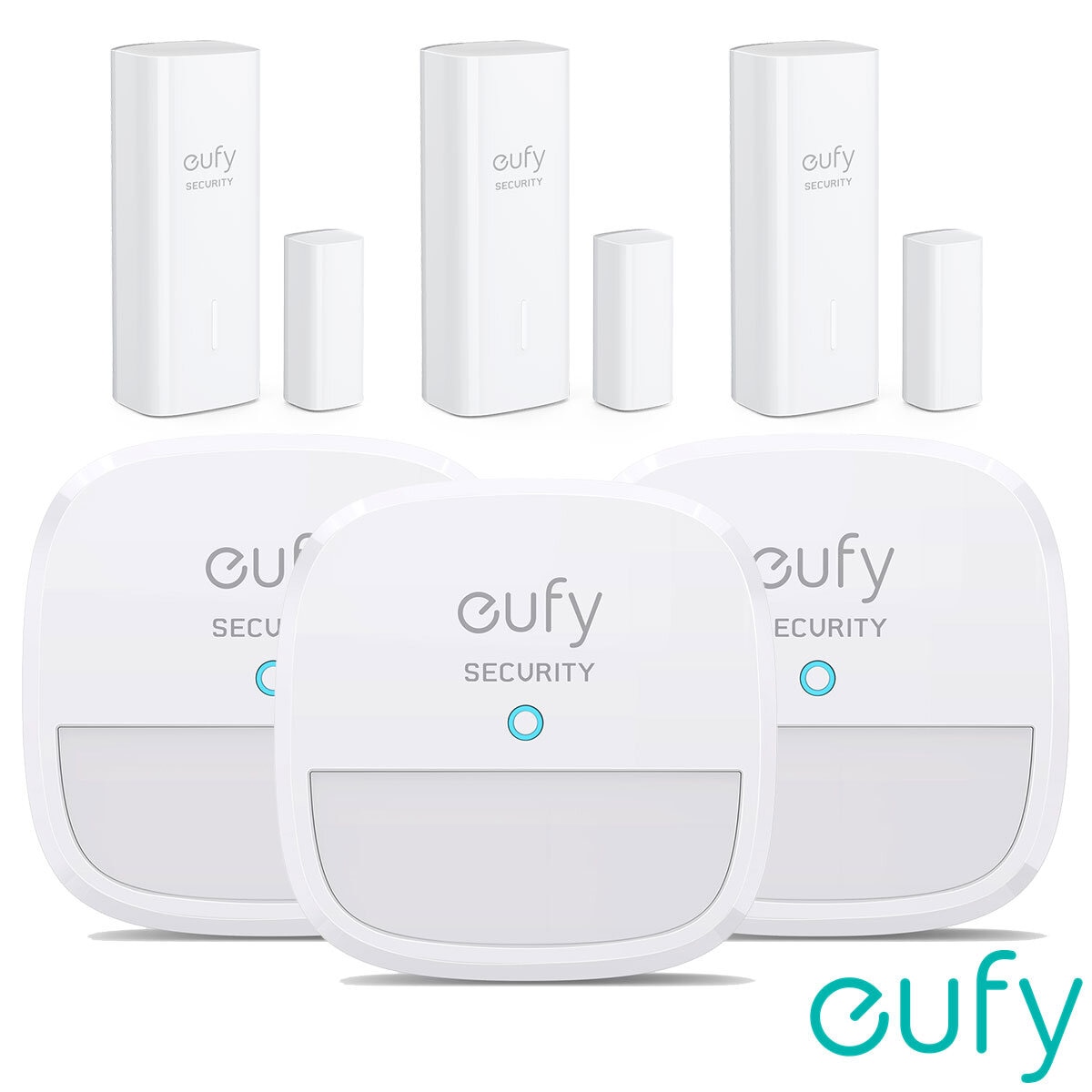 eufy Alarm Accessories Kit, x3 Motion Sensors and x3 Entry Sensors - No Monthly Fees