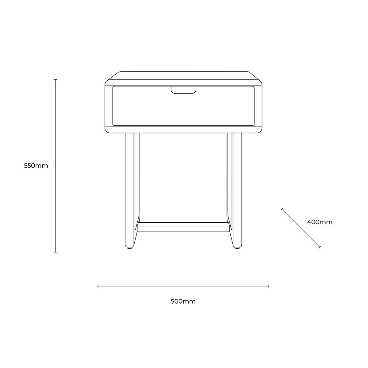 Gallery Craft Oak Nightstand