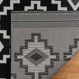 Indoor Outdoor Rug by Brown Jordan in Black and White