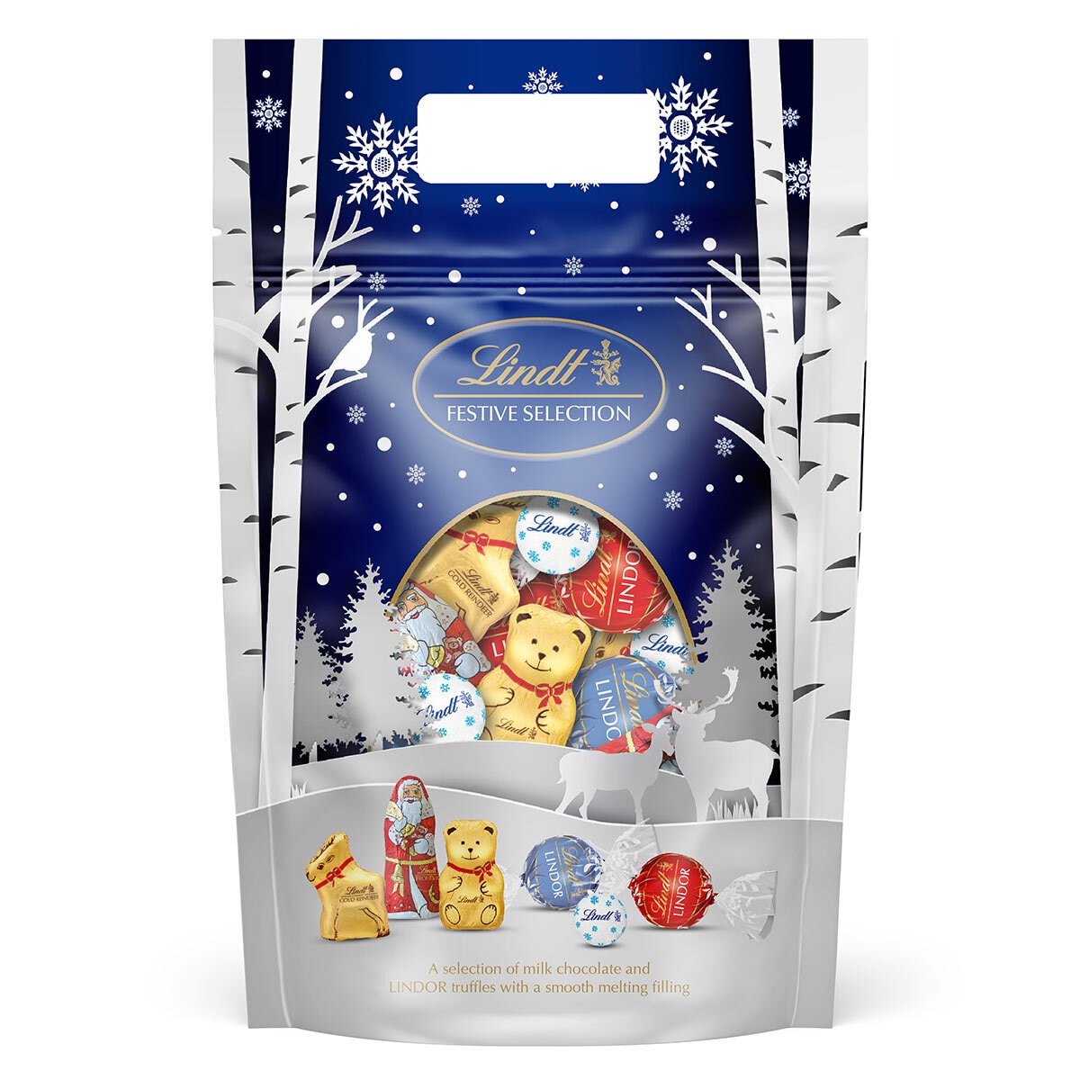 lindt festive selection tin christmas chocolate