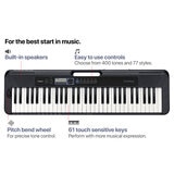 Inforgraphics for Casio CTS-300AD Portable Keybioard with Stand, Headphone & adapter in black