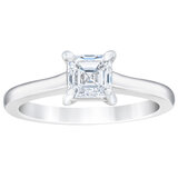 1.00ct Asscher Cut Diamond Solitaire Ring, Platinum