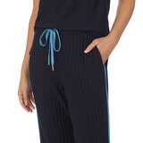 Navy PJ trouser fastening