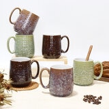 The Old Pottery Company Hand Painted Mugs, 6 Pack