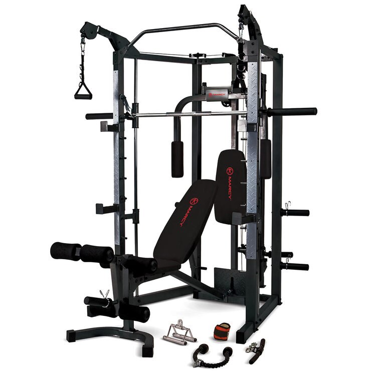 Marcy RS7000 Deluxe Smith Machine and Bench with 140kg Olympic Weight ...