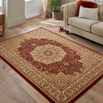 Concept Looms Grand Heritage Red & Beige Rug, in 2 Sizes Concept Looms Grand Heritage Red & Beige Rug, in 2 Sizes