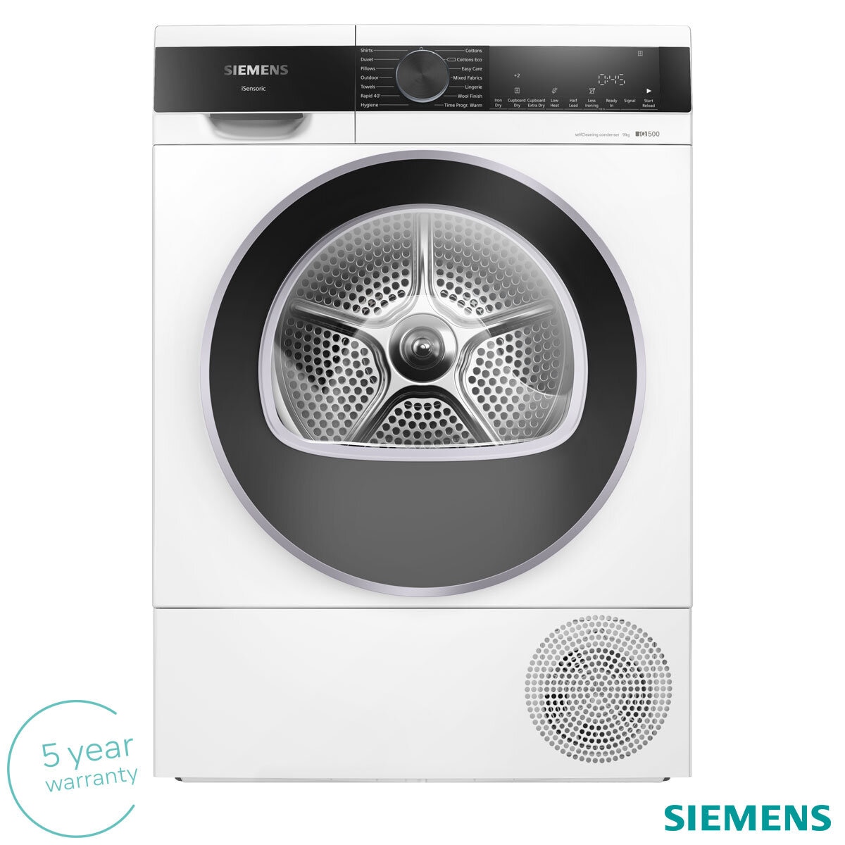 Siemens WQ45G209GB, 9kg Heat Pump Dryer, A++ Rated in White