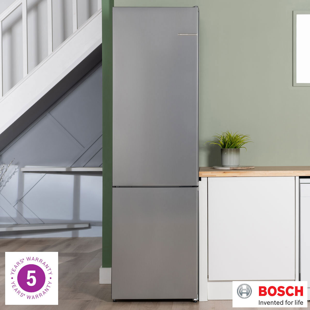 Bosch Series 4 KGN392LDFG Fridge Freezer, D Rated in Silver