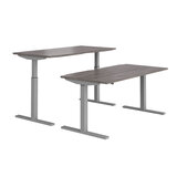 Elev8 Large Power Adjustable Height Desk, Grey Oak